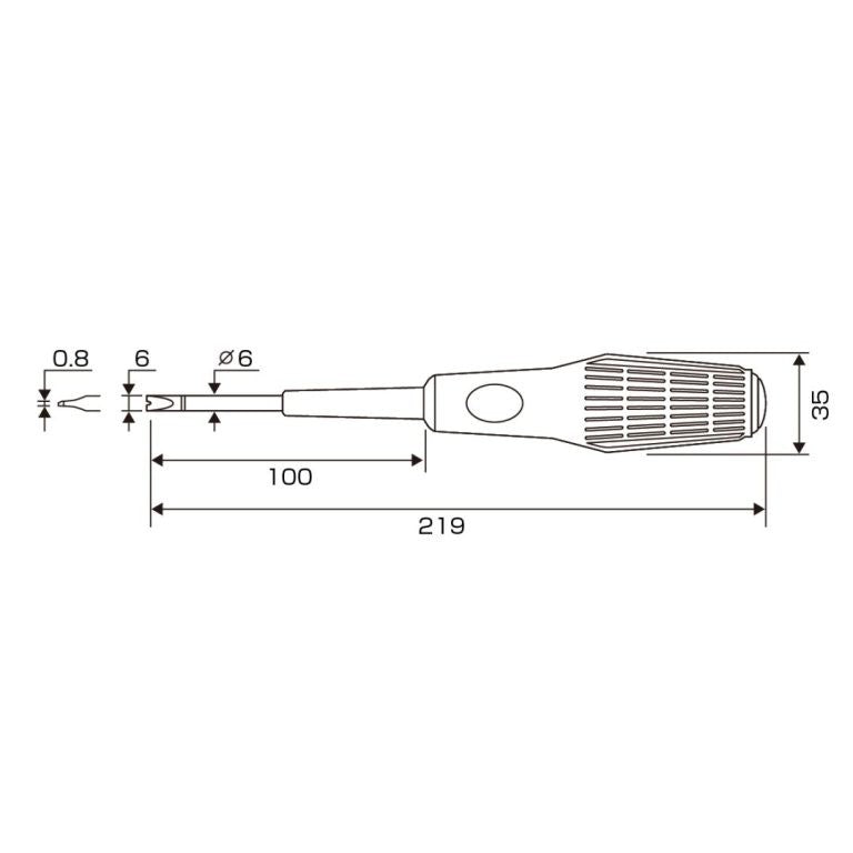 Anex Screw Breaker 3980-6-100 Slotted 6mm x 100mm Screwdriver
