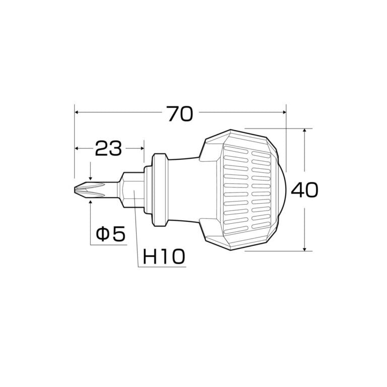 Anex Screw Breaker 3985-1-23 PH1 x 23mm Stubby Screwdriver