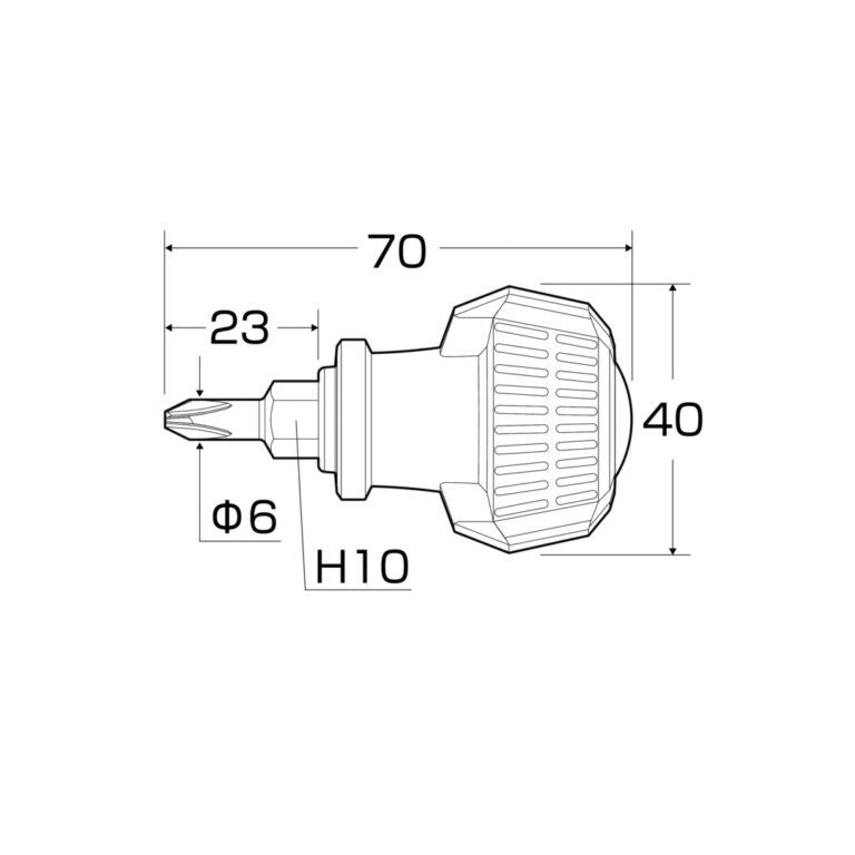 Anex Screw Breaker 3985-2-23 PH2 x 23mm Stubby Screwdriver