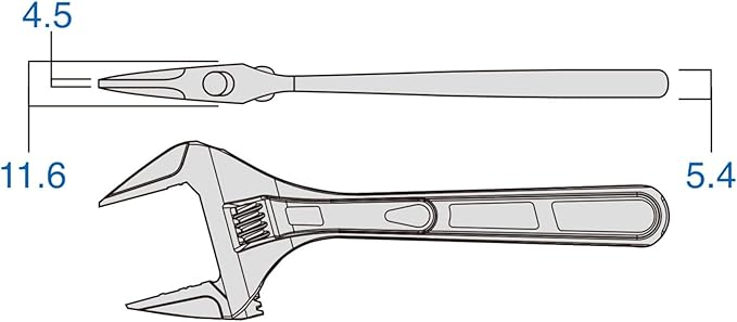 Fujiya Kurokin FLA-28-BG 155mm Ultra Light Adjustable Wrench