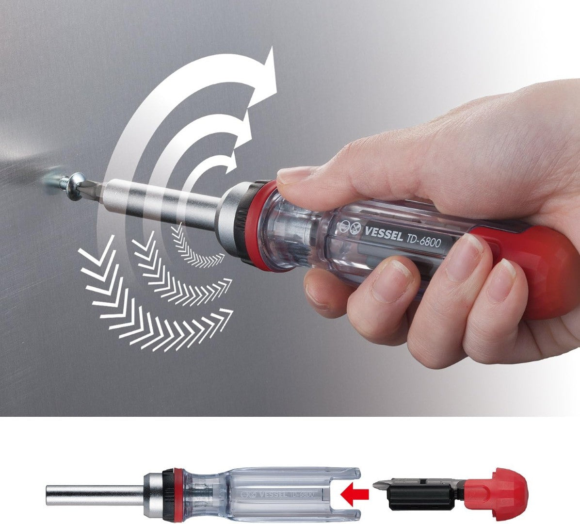 Vessel TD-6804MG PH / Slotted 4-in-1 Ratchet Screwdriver