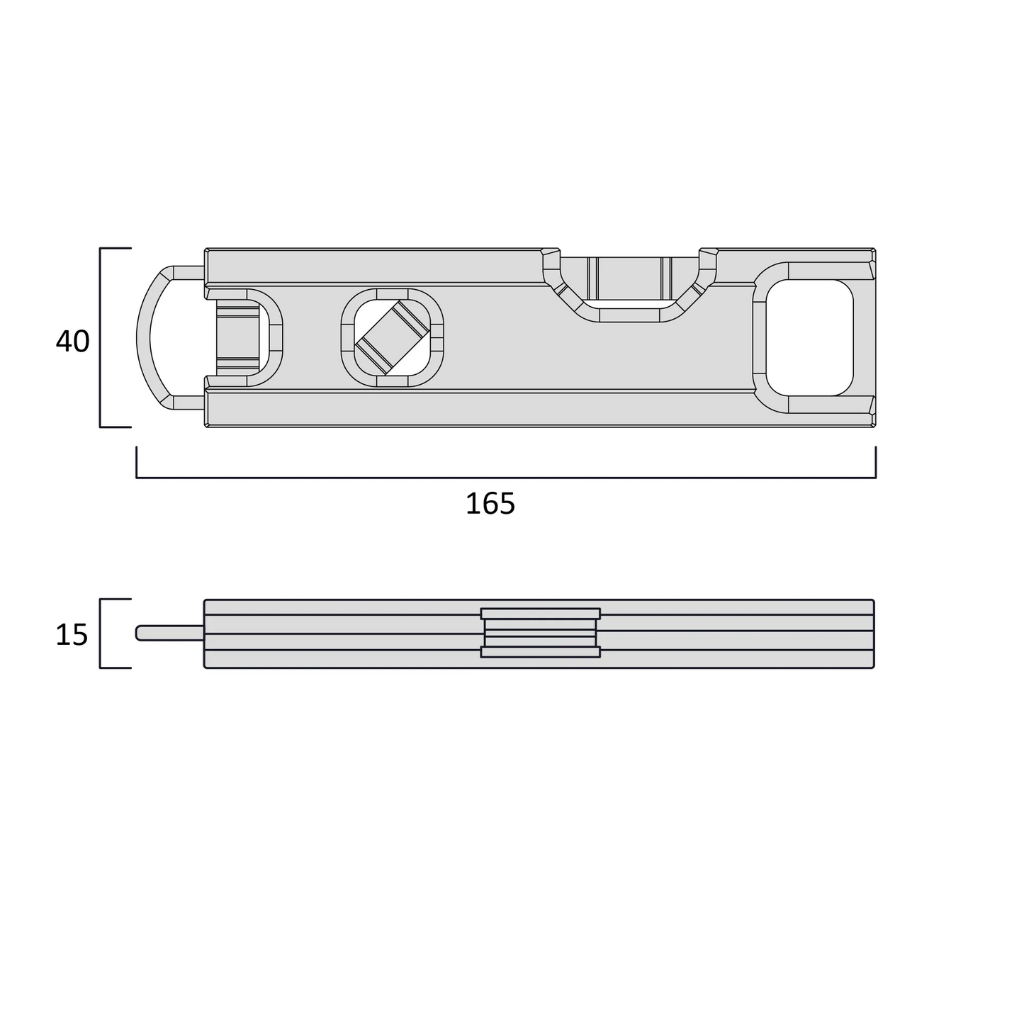 Fujiya Kurokin FTL-150-BG 150mm Aluminium Spirit Level