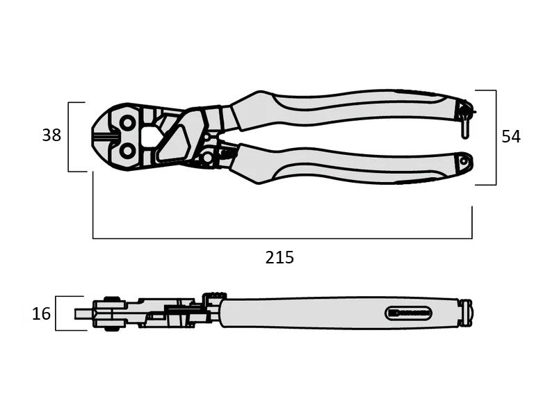 Fujiya Forged Cutters PC21-200BG Kurokin 215mm High Leverage
