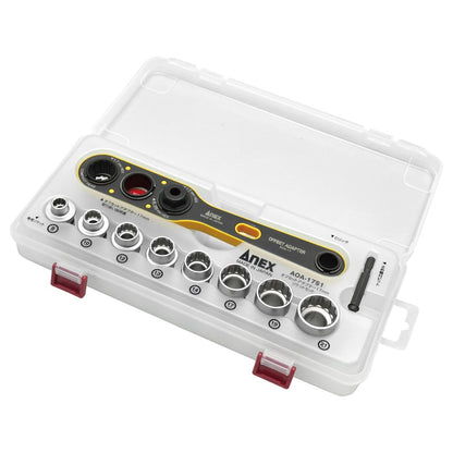 Anex AOA-17S1 Offset Adaptor Socket Set 12 Pieces
