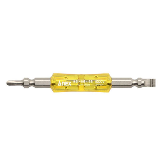 Anex AZM-2698 Double headed PH2/Slotted 6mm x 98mm Insulated Bit