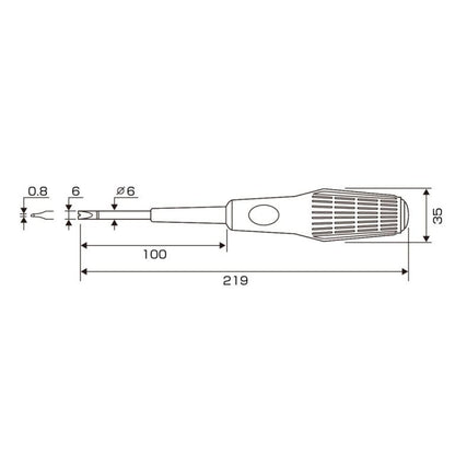 Anex Screw Breaker 3980-6-100 Slotted 6mm x 100mm Screwdriver