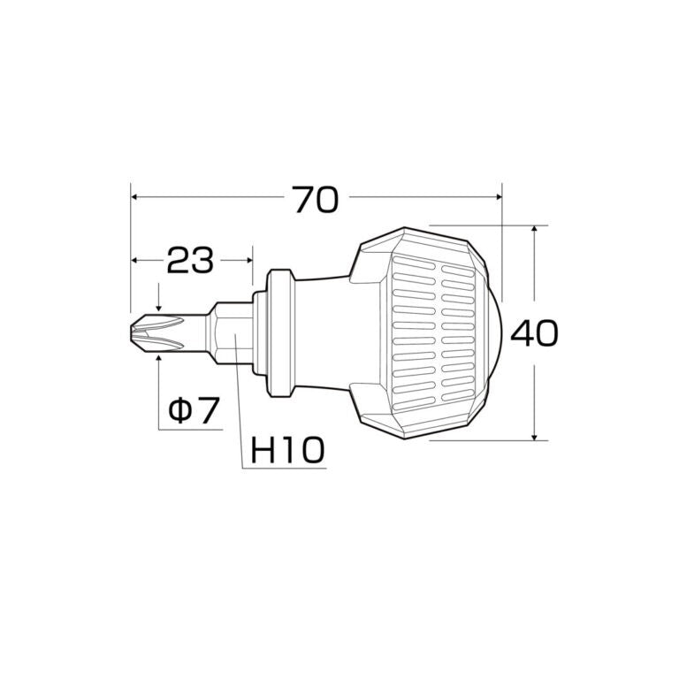 Anex Screw Breaker 3985-3-23 PH3 x 23mm Stubby Screwdriver