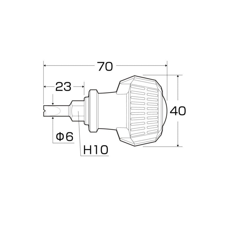 Anex Screw Breaker 3985-6-23 Slotted 6mm x 23mm Stubby Screwdriver