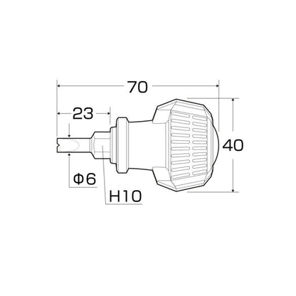 Anex Screw Breaker 3985-6-23 Slotted 6mm x 23mm Stubby Screwdriver