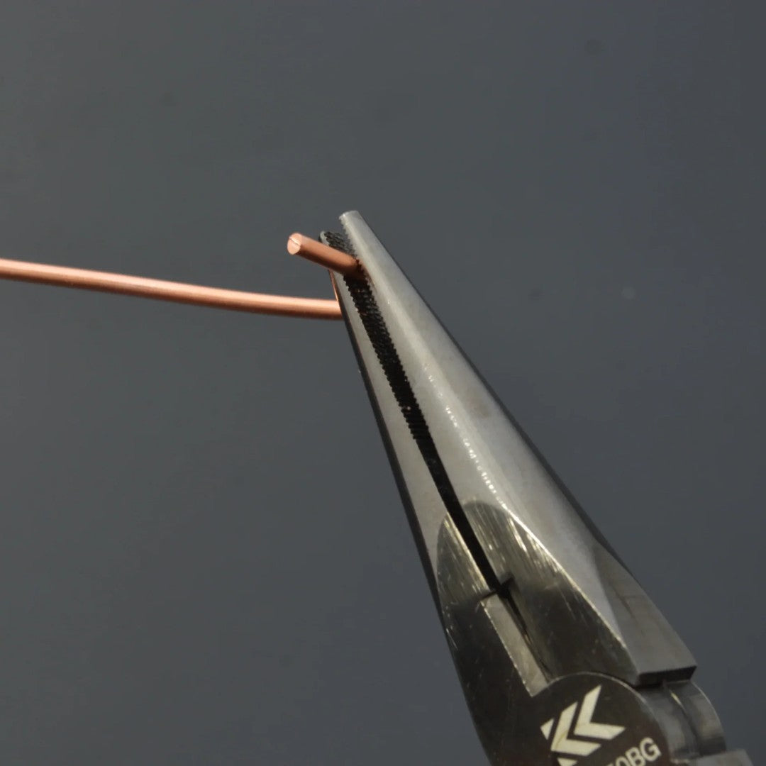 Fujiya Kurokin 350-150BG 160mm Cross-Knurled Long Nose Pliers