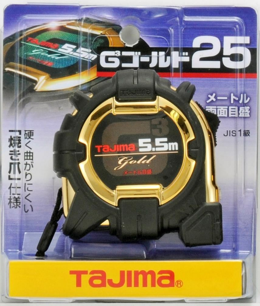 Tajima G3GL25-55BL 5.5m x 25mm G3 Gold Measuring Tape