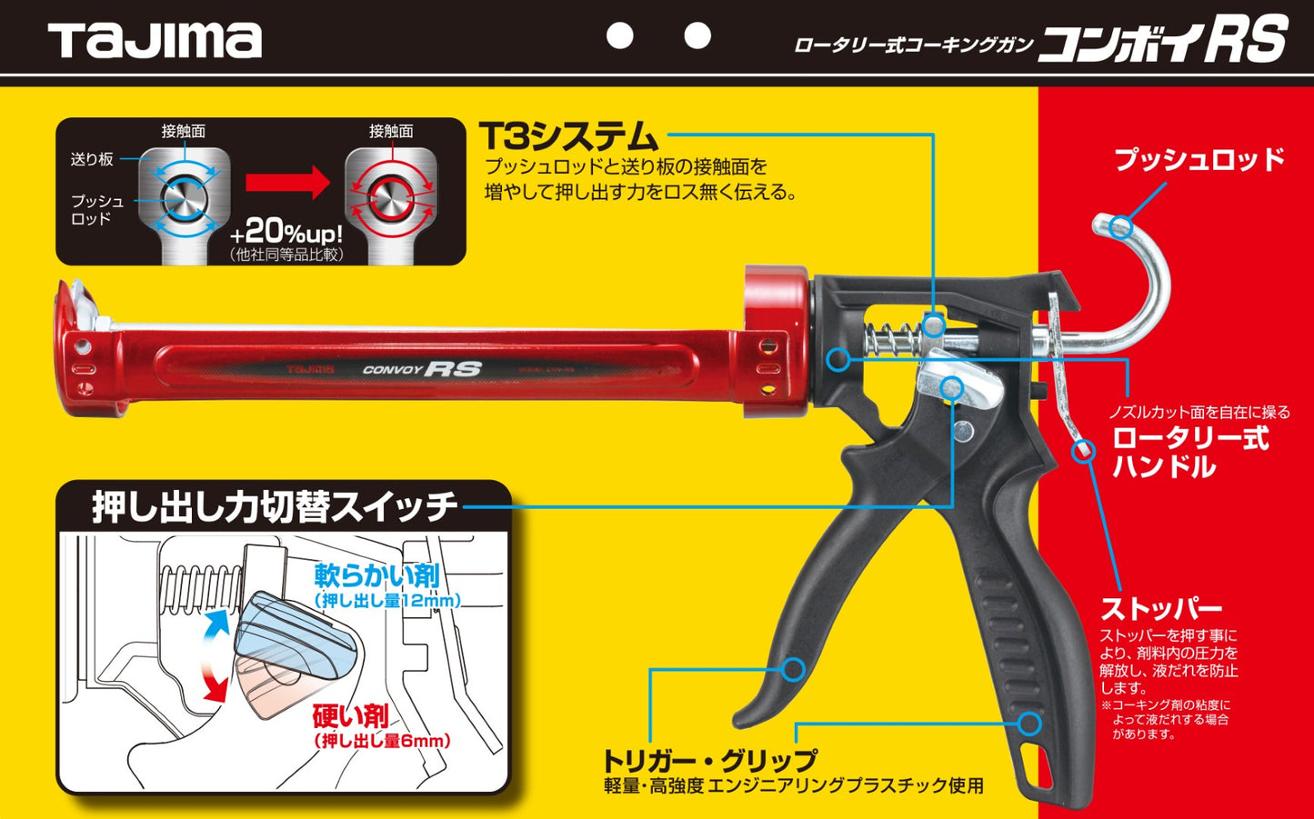 Tajima CNV-RS Dual Thrust 330ml Caulking Gun