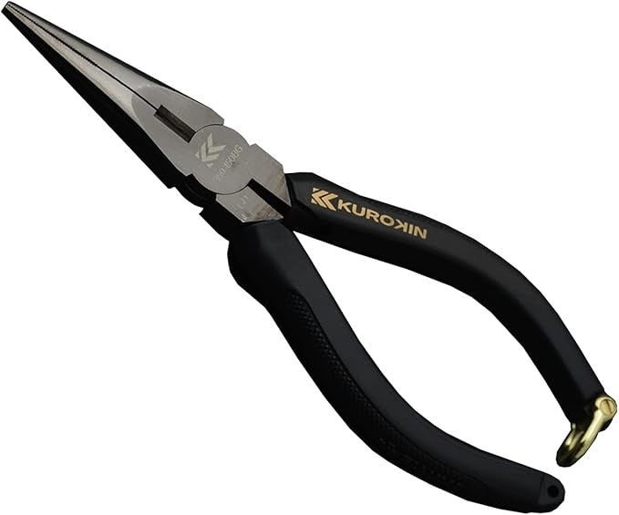 Fujiya Kurokin 350-150BG 160mm Cross-Knurled Long Nose Pliers