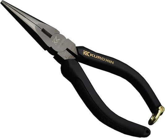 Fujiya Kurokin 350-150BG 160mm Cross-Knurled Long Nose Pliers