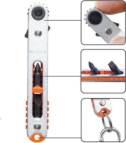 Vessel TD-79 Low Profile Flat Angled Ratchet Screwdriver w/ 11 Bits