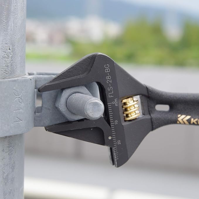 Fujiya Kurokin FLS-28-BG 118mm Stubby Adjustable Wrench