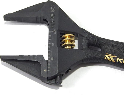 Fujiya Kurokin FLS-28-BG 118mm Stubby Adjustable Wrench