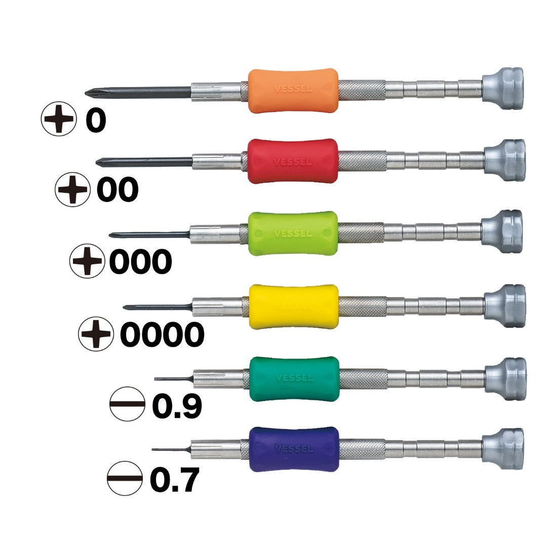 Vessel TD-56S Precision PH / Slotted Screwdriver Set 6 Pieces