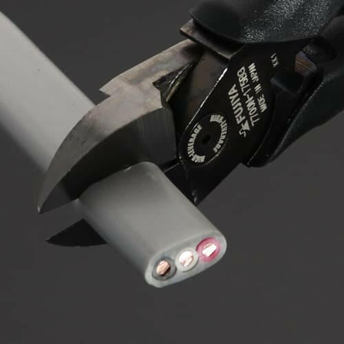 Fujiya Diagonal Flush Cutters 7700N-175BG Kurokin 186mm High-Leverage