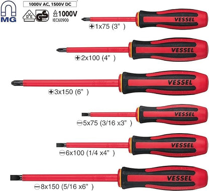 Vessel Megadora Screwdriver Set dimensions