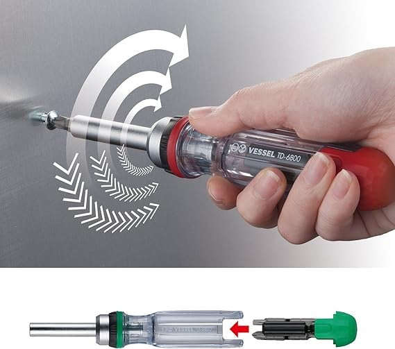 Vessel TD-6808TX PH / Torx 8-in-1 Ratchet Screwdriver