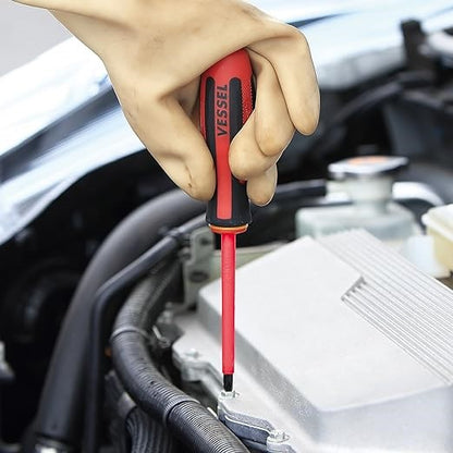 Vessel Megadora Screwdriver Set used in an engine bay