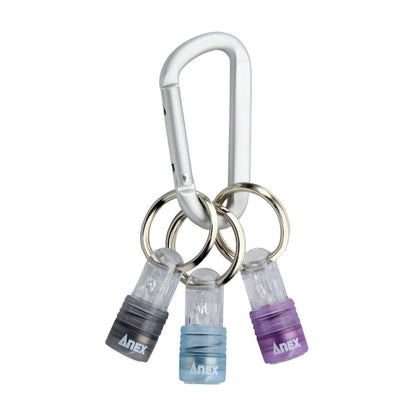 Anex AQH-S2 Hex 1/4" Bit Holders with Carabiner 4 Pieces