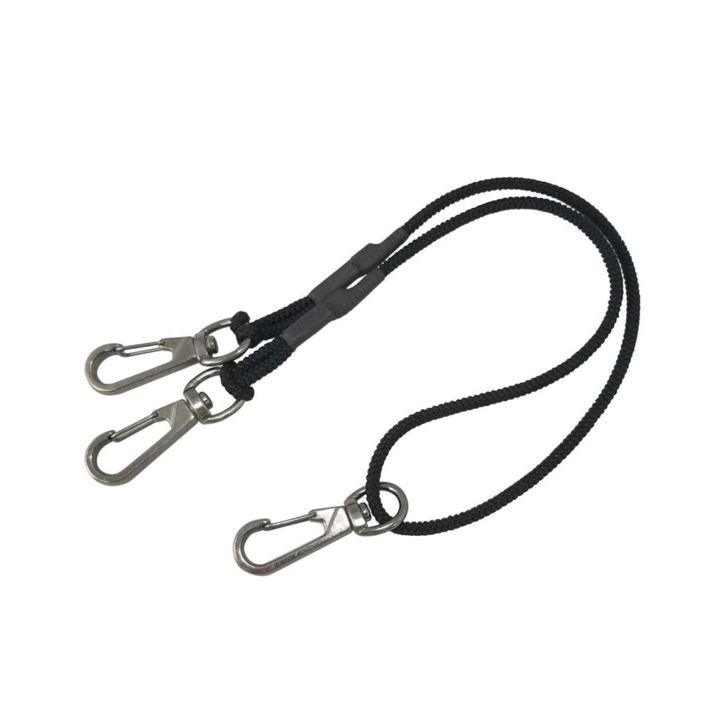 Fujiya Kurokin FSC-3SW-BK Twin Safety Lanyard 3kg Black