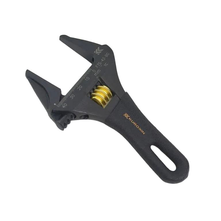 Fujiya Kurokin FTS-43-BG 152mm Stubby Adjustable Wrench - Smooth