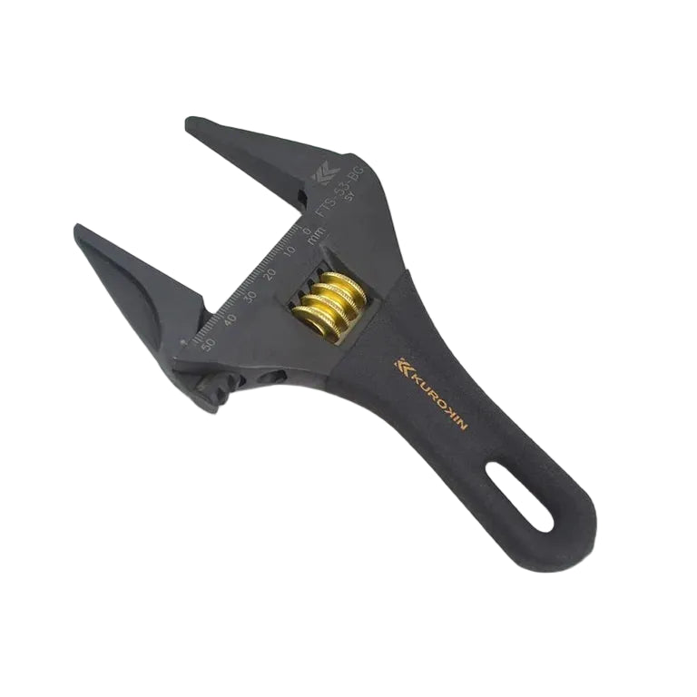 Fujiya Kurokin FTS-53-BG 181mm Stubby Adjustable Wrench - Smooth