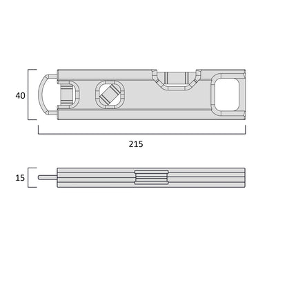 Fujiya Kurokin FTL-200-BG 200mm Aluminium Spirit Level