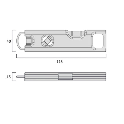 Fujiya Kurokin FTL-100-BG 100mm Aluminium Spirit Level