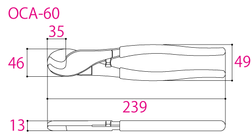 Tsunoda OCA-60 239mm Cable Cutters