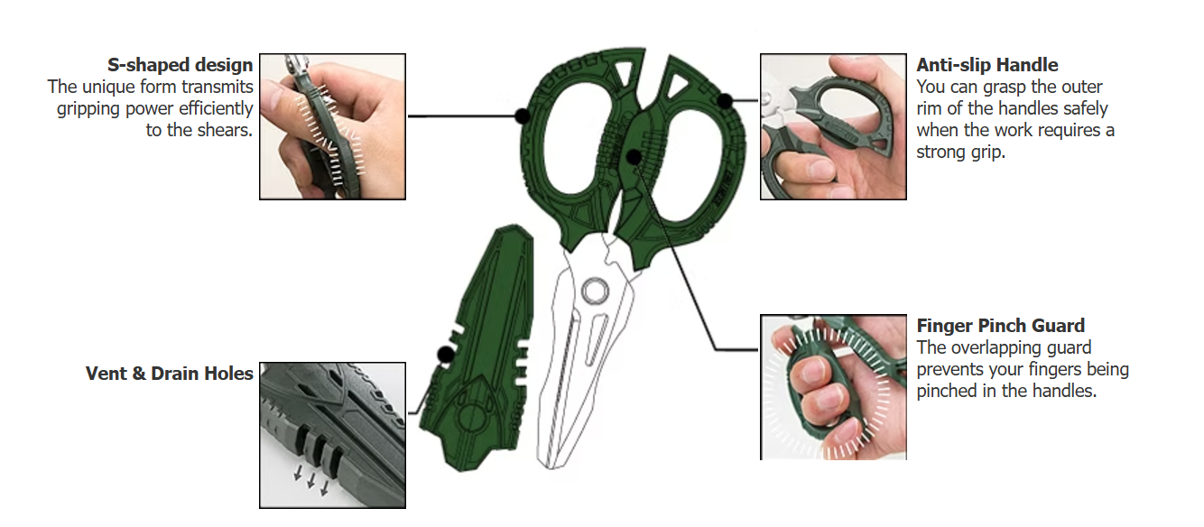 Engineer PH-55 Combination Scissors 4-in-1