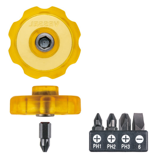 Vessel "Komadora" Interchangeable Stubby Screwdriver TD-13W5 27mm