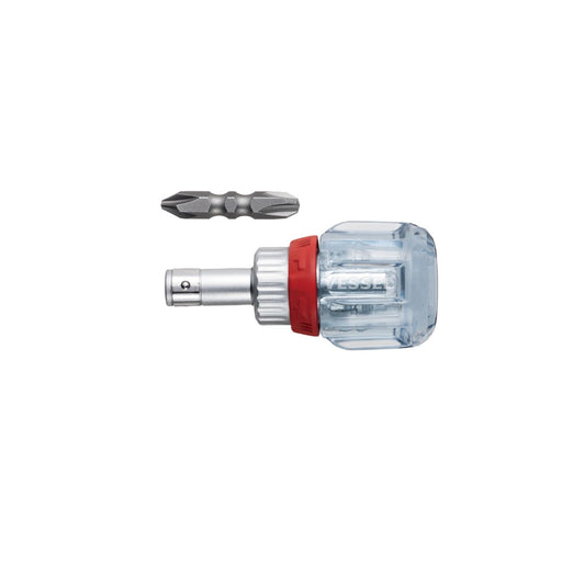 Vessel Ratchet Stubby Screwdriver TD-6700W-23 PH2/3 77mm