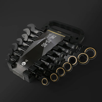 Fujiya CWL-7S-BG Flex Head Ratchet Combination Wrench 7 Pieces