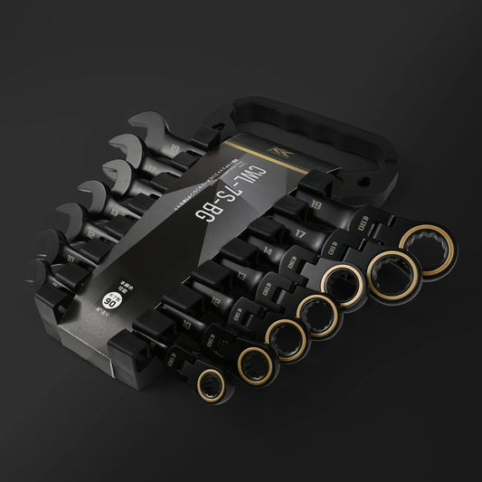 Fujiya CWL-7S-BG Flex Head Ratchet Combination Wrench 7 Pieces