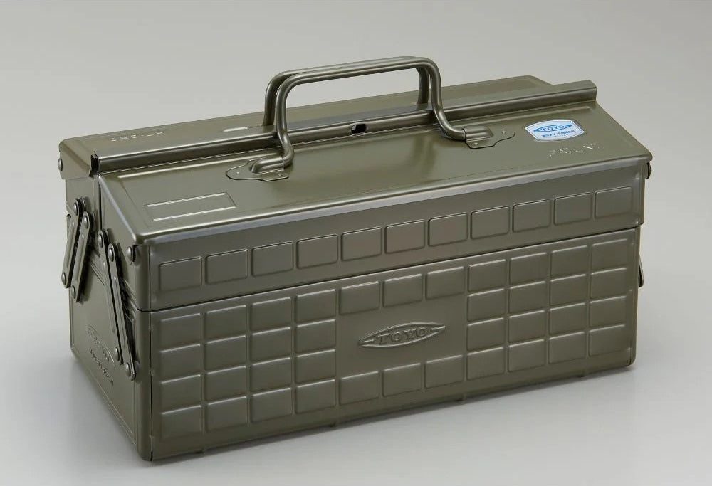 Toyo Steel ST-350MG 2-tier Cantilever Toolbox Moss Green